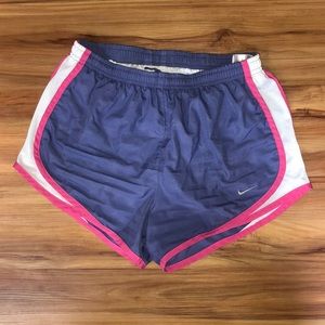 Purple Nike running shorts